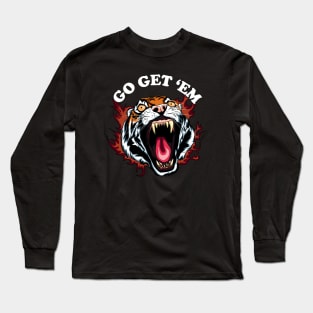 Go Get 'Em | Roaring Tiger's Face Long Sleeve T-Shirt